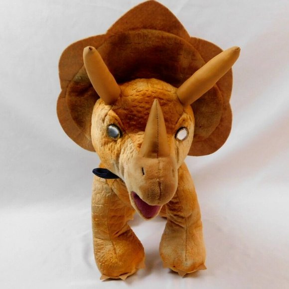 Build A Bear Brown Triceratops Dinosaur Plush 17" Super Cute BAB 🦕 - Picture 2 of 4
